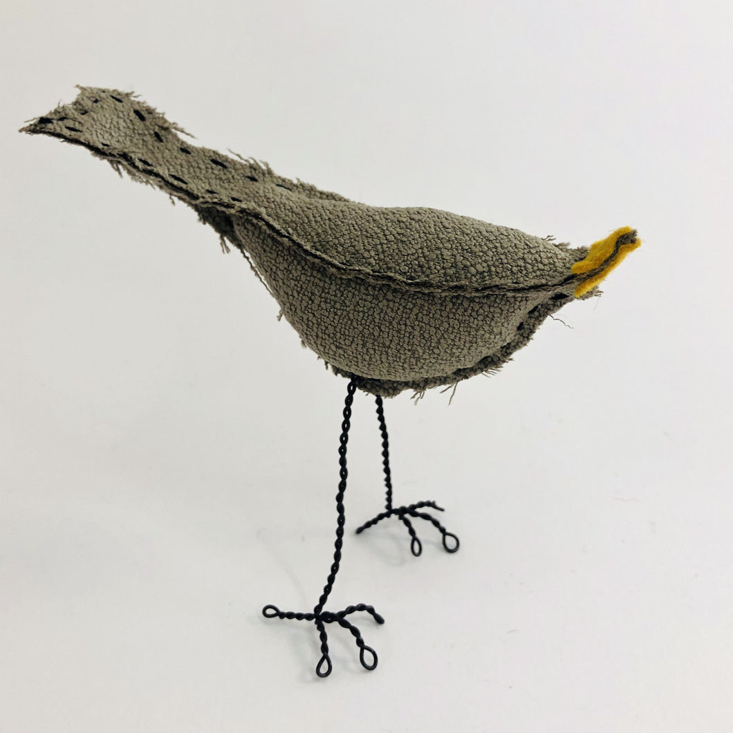 Bird with Wire Legs - Sage Green