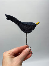 Load image into Gallery viewer, Bird with Wire Legs - Navy Herringbone
