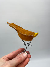 Load image into Gallery viewer, Bird with Wire Legs - Orange Velvet
