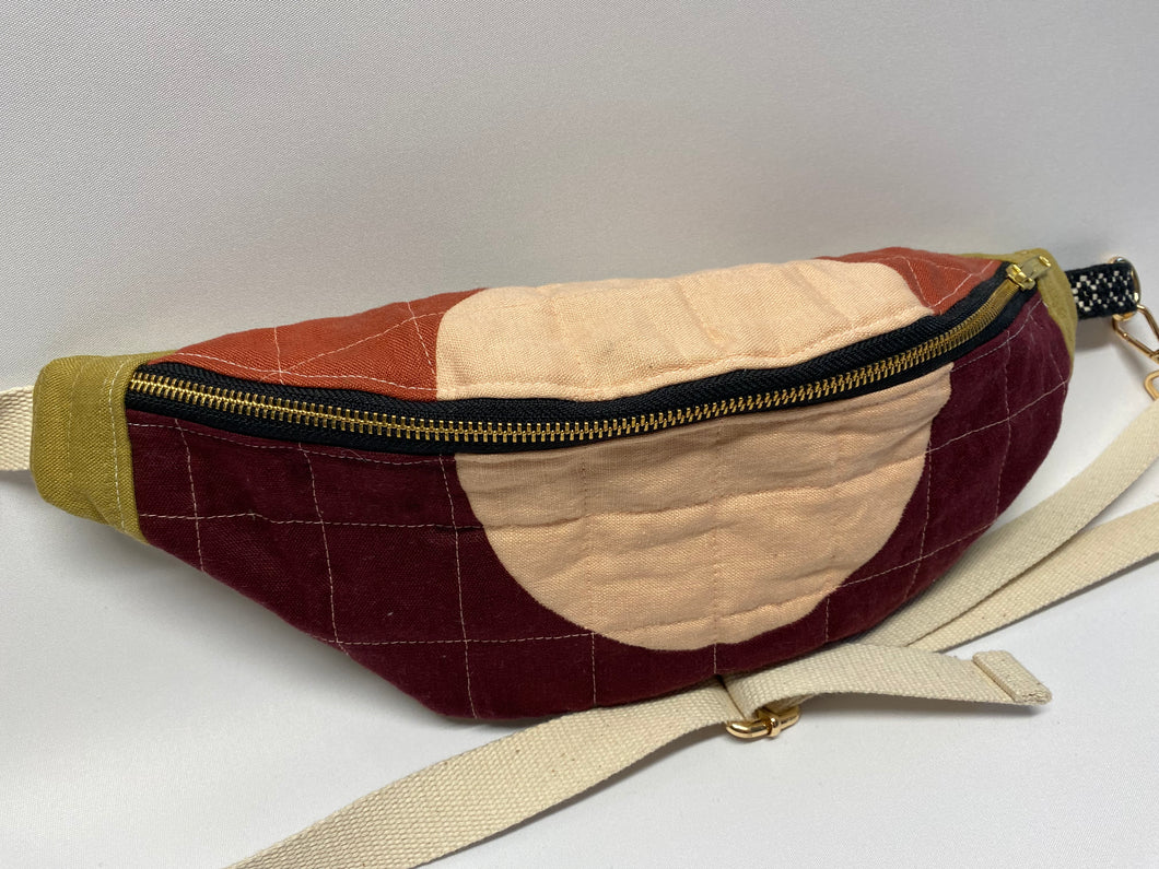 Quilted Linen Fanny Pack